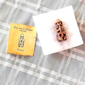 Vintage Thor With His Hammer Mojlnir Good Luck Piece - Iceland